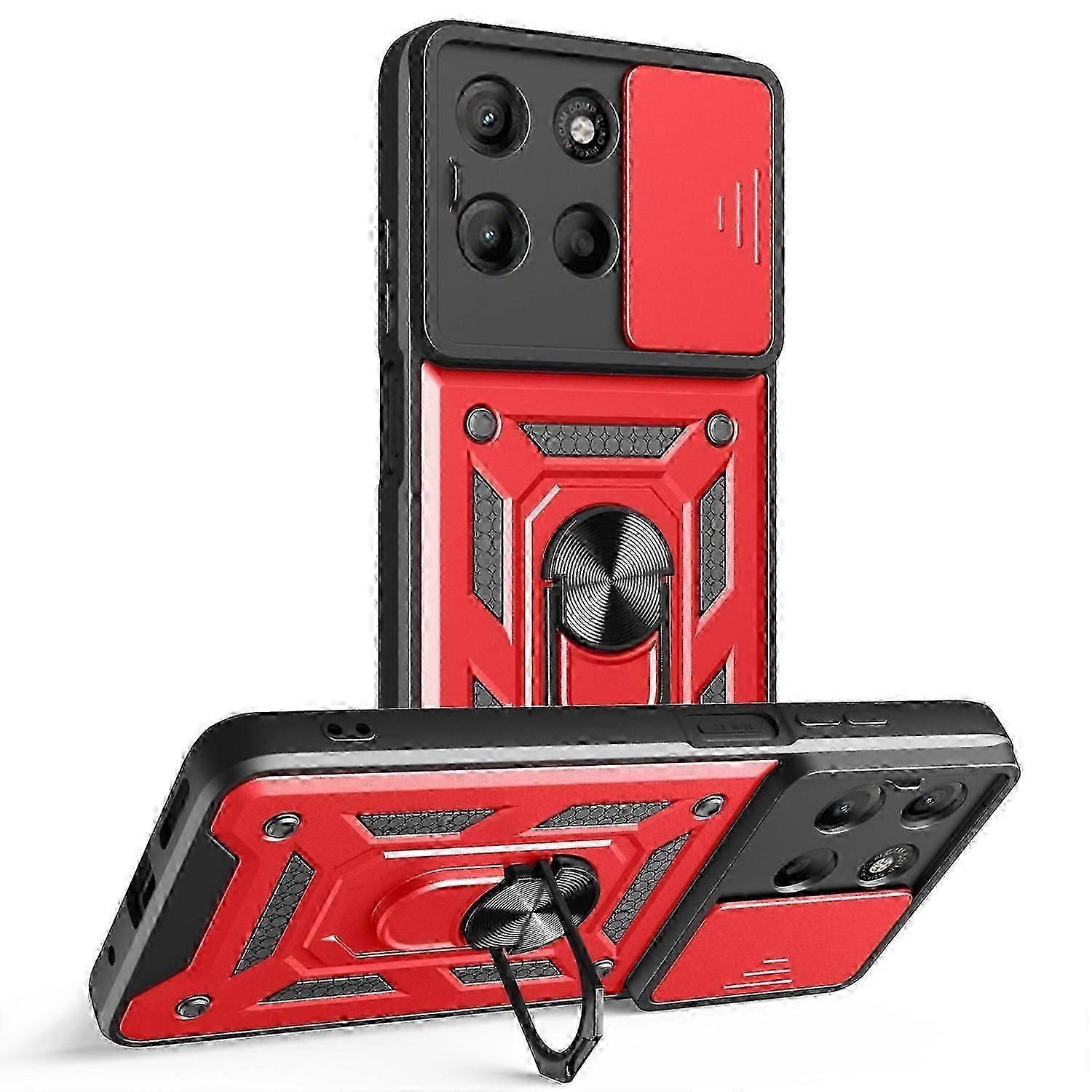 Motorola Moto G15 4G Phone Case with Slide Camera Cover, TPU Material and Built-in Kickstand