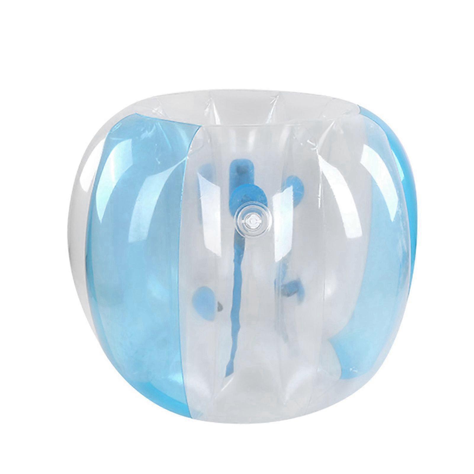 120cm Outdoors Bubble Balls Active Play Soccer Toy for Adult Inflatable Playing SuppliesTransparent Blue