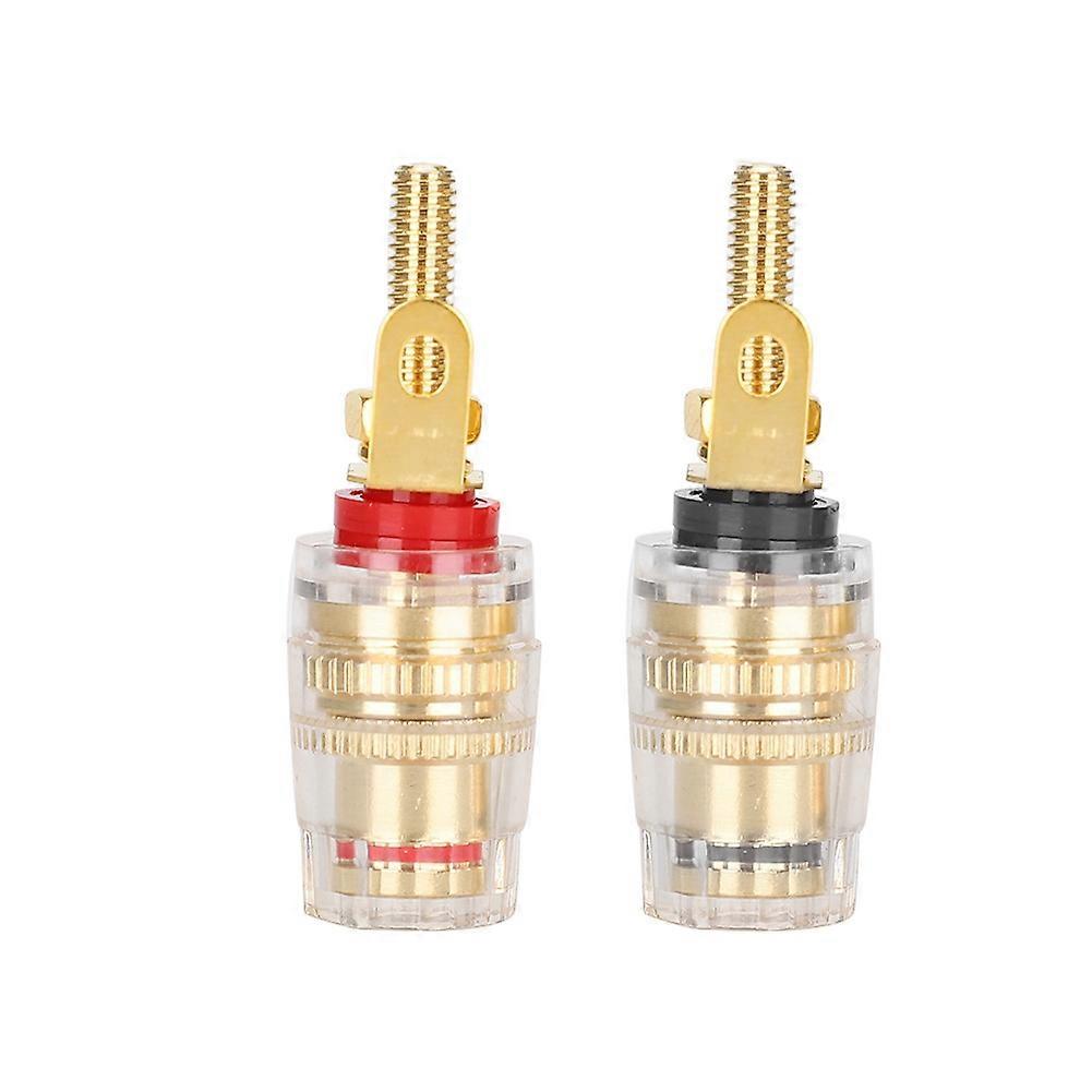 Speaker Plug Adapter with Gold Plated Binding Post Nut and Banana Plug