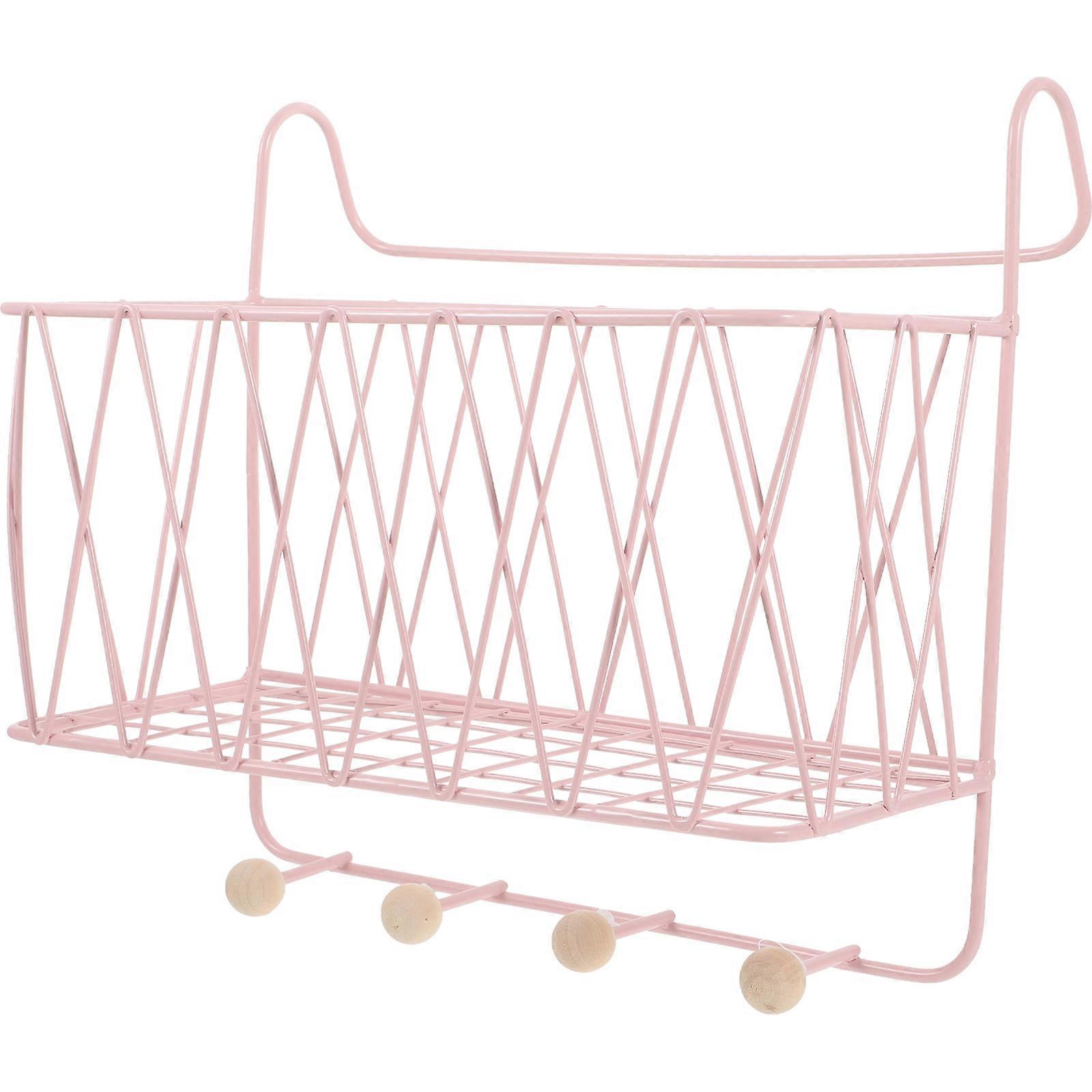 Iron Hanging Storage Hook Basket for Storage Wall Mounted