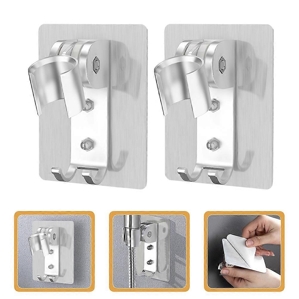 Adjustable Aluminum Shower Head Holder Wall Mount for Handheld Shower 8Pcs