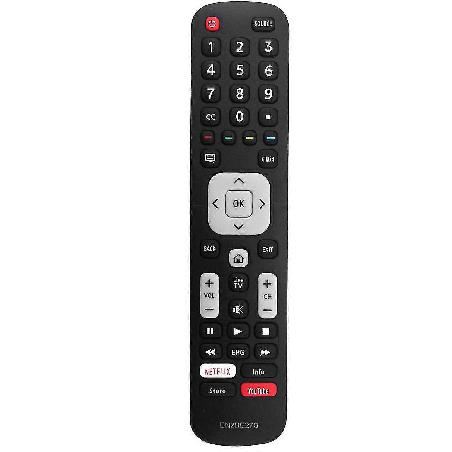 Replace EN2BE27S Remote Control for LCD Smart TV with Keys
