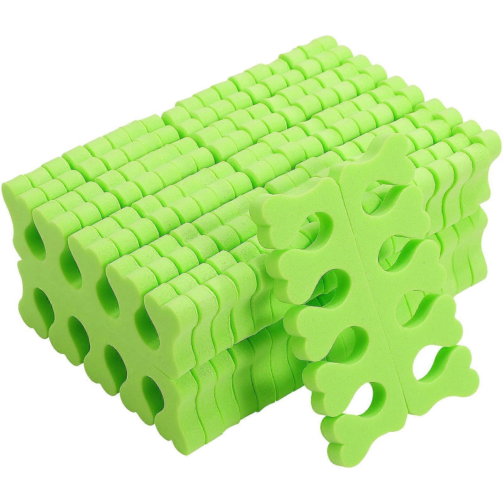 Green Disposable Separators Toe Separators for Fix Nail 100Pairs Sponge