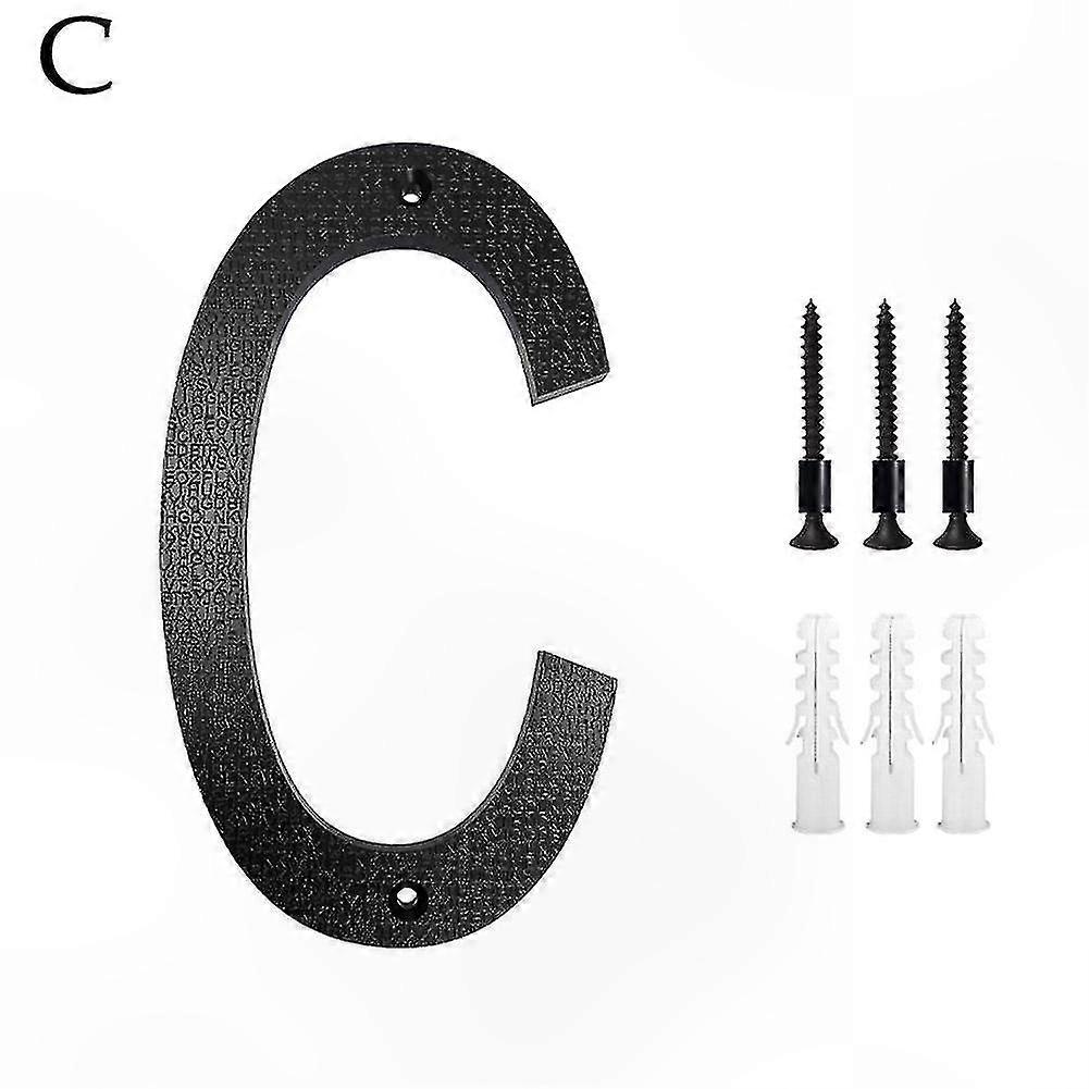 Black Stainless Steel Address Numbers 1-9 and 26 Letters for Home Use