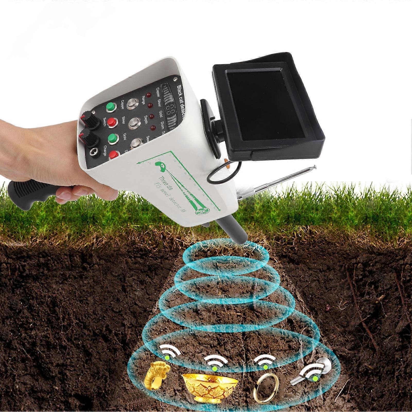 A8 White Metal Detector 30m Depth 1000m Range with Display