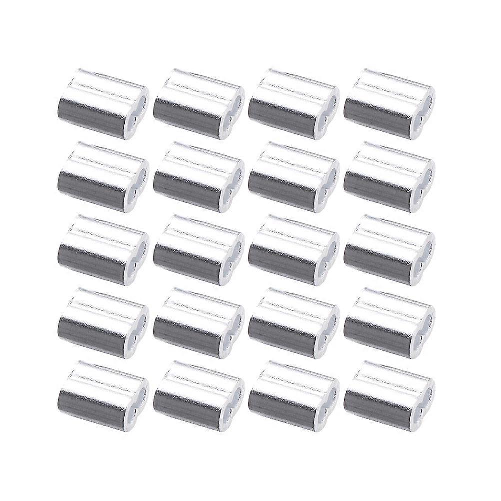 Wire Rope Joint Loop Steel Rope Clamp Clip for Joint 100Pcs Aluminum
