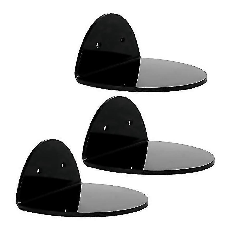 For Acrylic Floating Wall Shelves Set 3 For Security Camerasblack