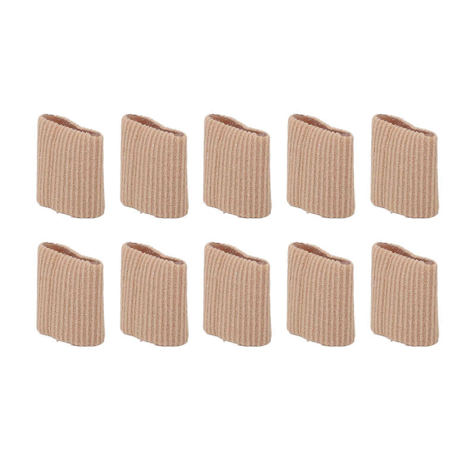 10pcs Toe Cushion Tube Soft Silicone Finger Toe Sleeves Corn Pad Protector for Blisters Calluses L 1.2 X 1in
