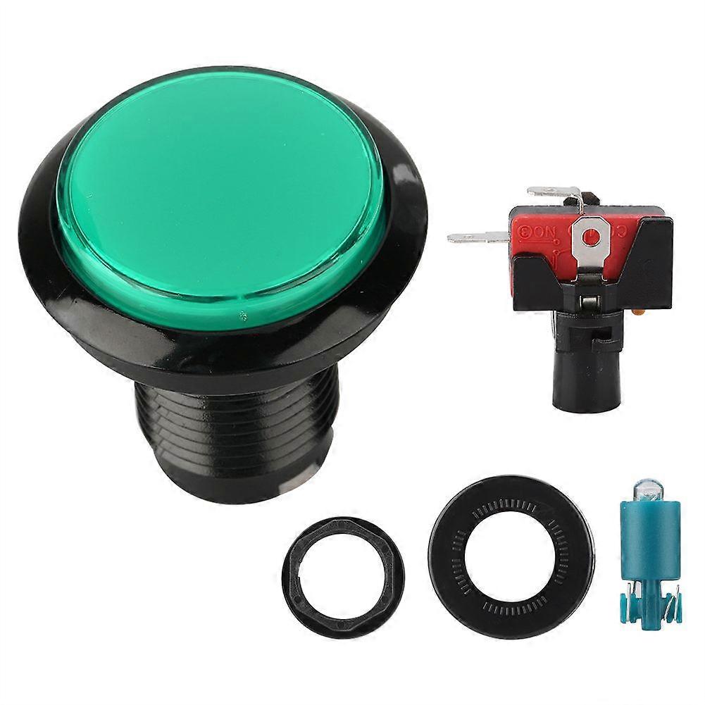 Lampe LED ronde éclairée grand bouton pour les jeux de machine d’arcade partie bricolage (vert)