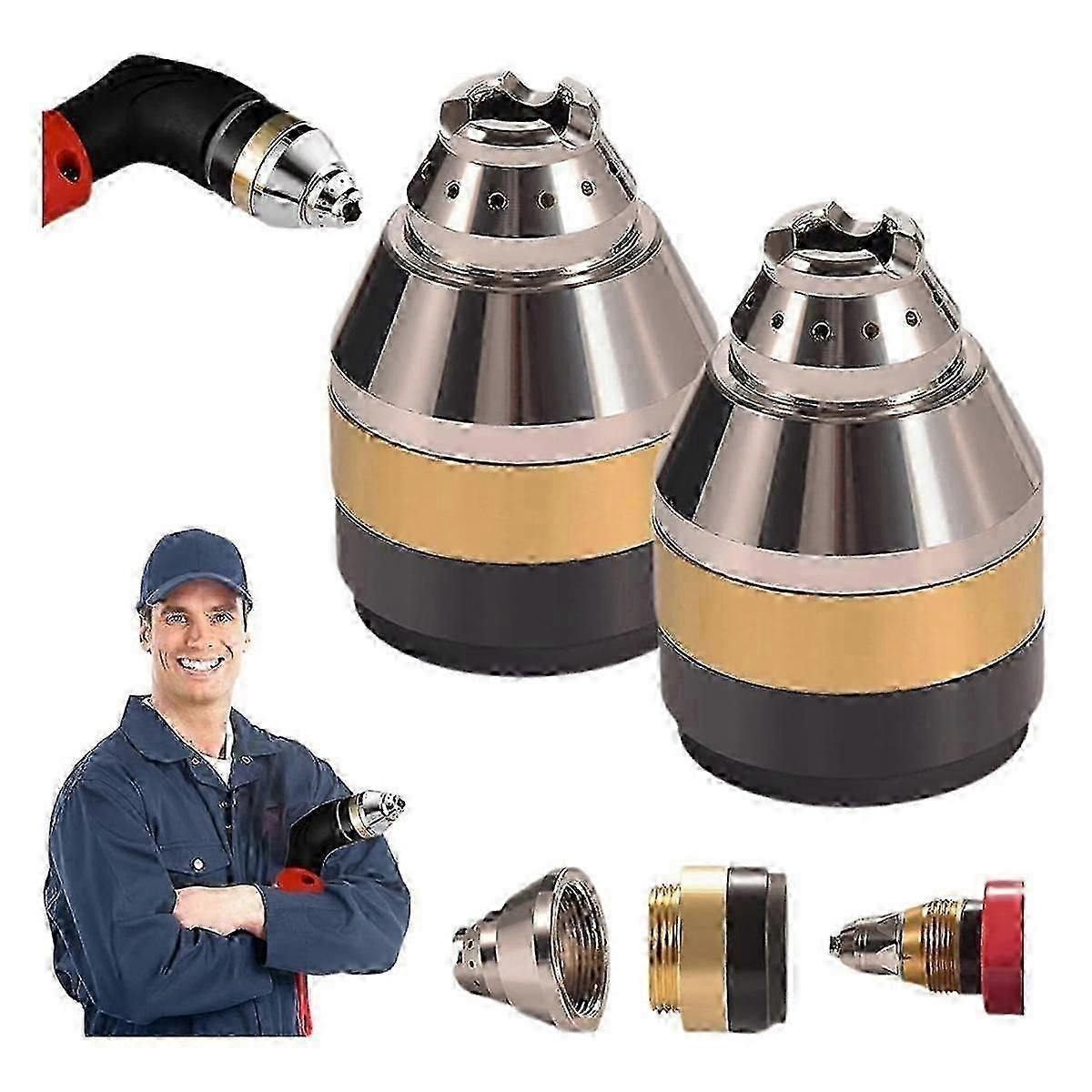 2-Piece P80 Plasma Cutting Nozzle Protective Covers for Cutter Tips and Electrodes