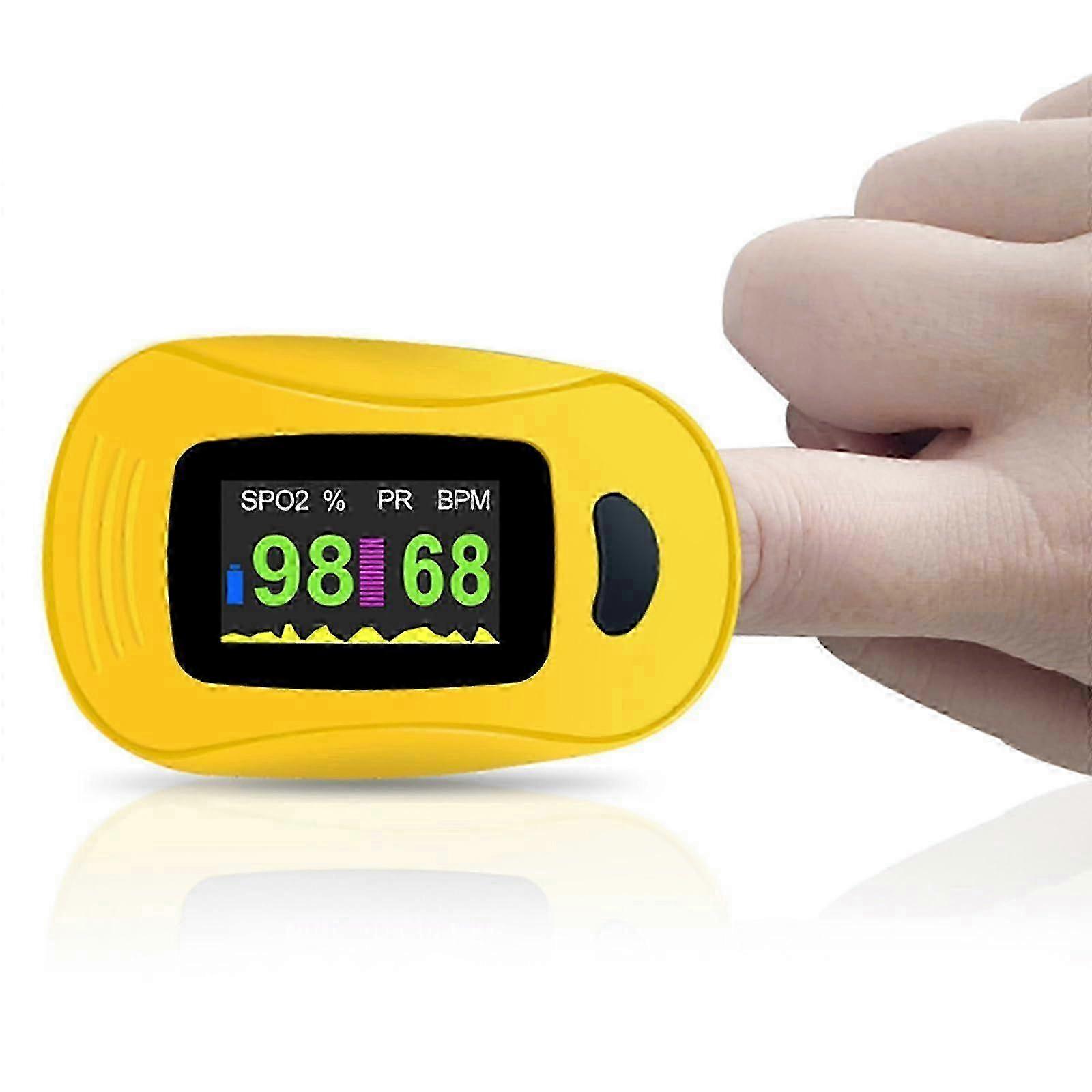 Blood Oxygen Monitor, Upgraded Noninvasive Finger Clip for Home & Outdoor Use, Accurate Measurement for Ages 12+