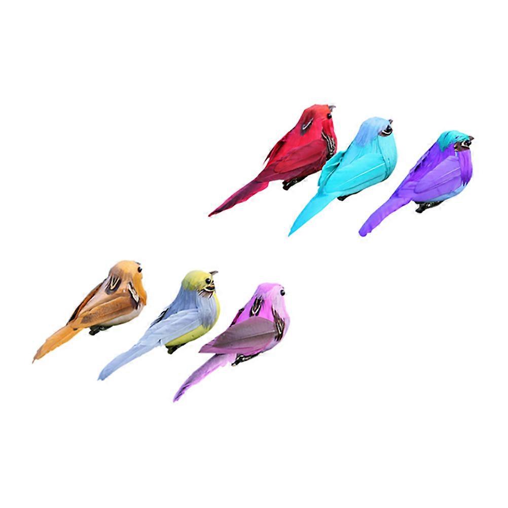 Garden Decorative Bird Model for Yard Ornament Use with 6Pcs