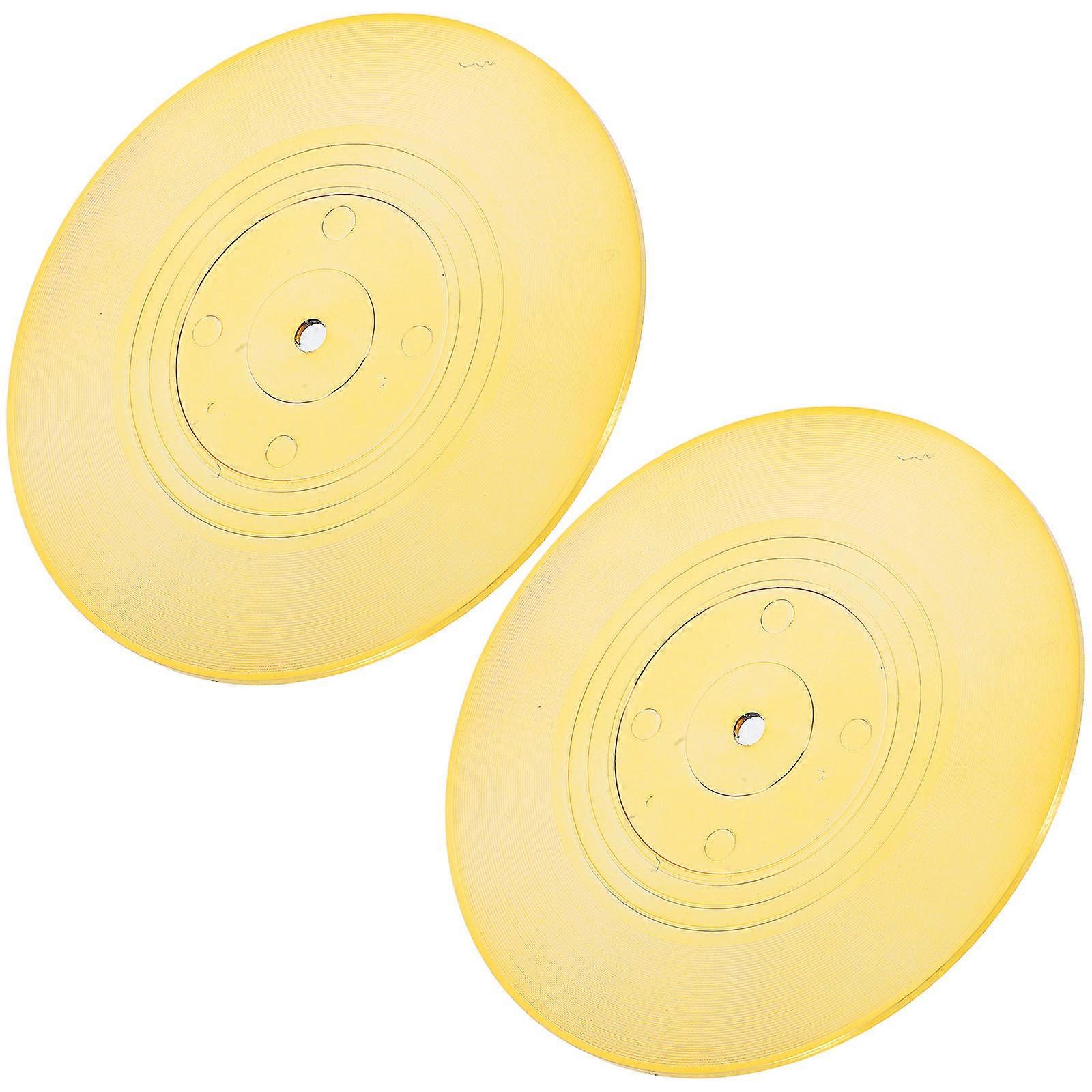 Creative Vinyl Disc Coasters Unique Drink Mats for Party Use 2Pcs
