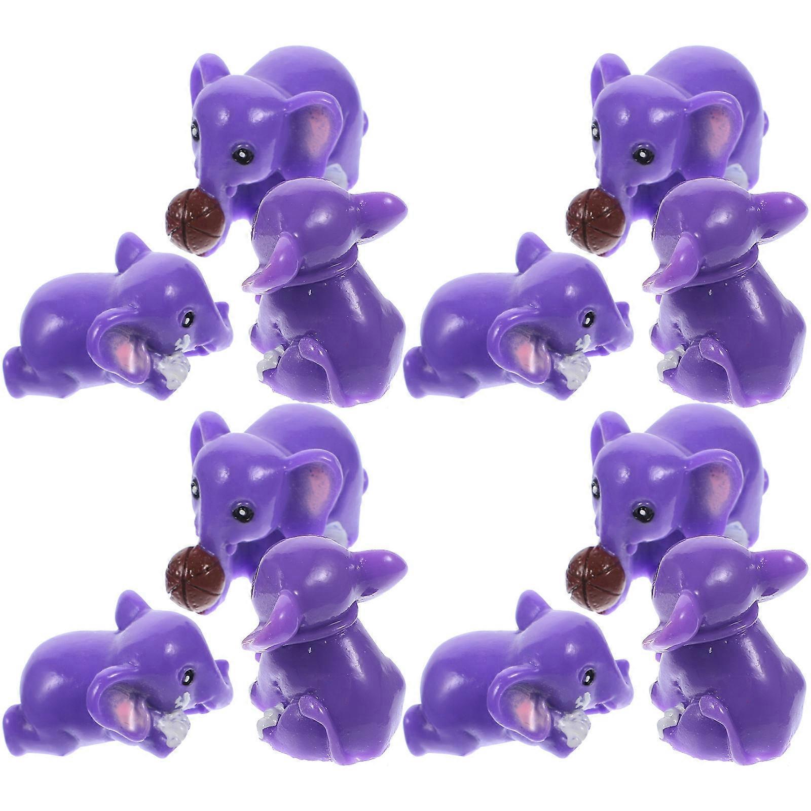 Elephant Decor Resin Mini Elephant Statue for Decor 12Pcs Figurines