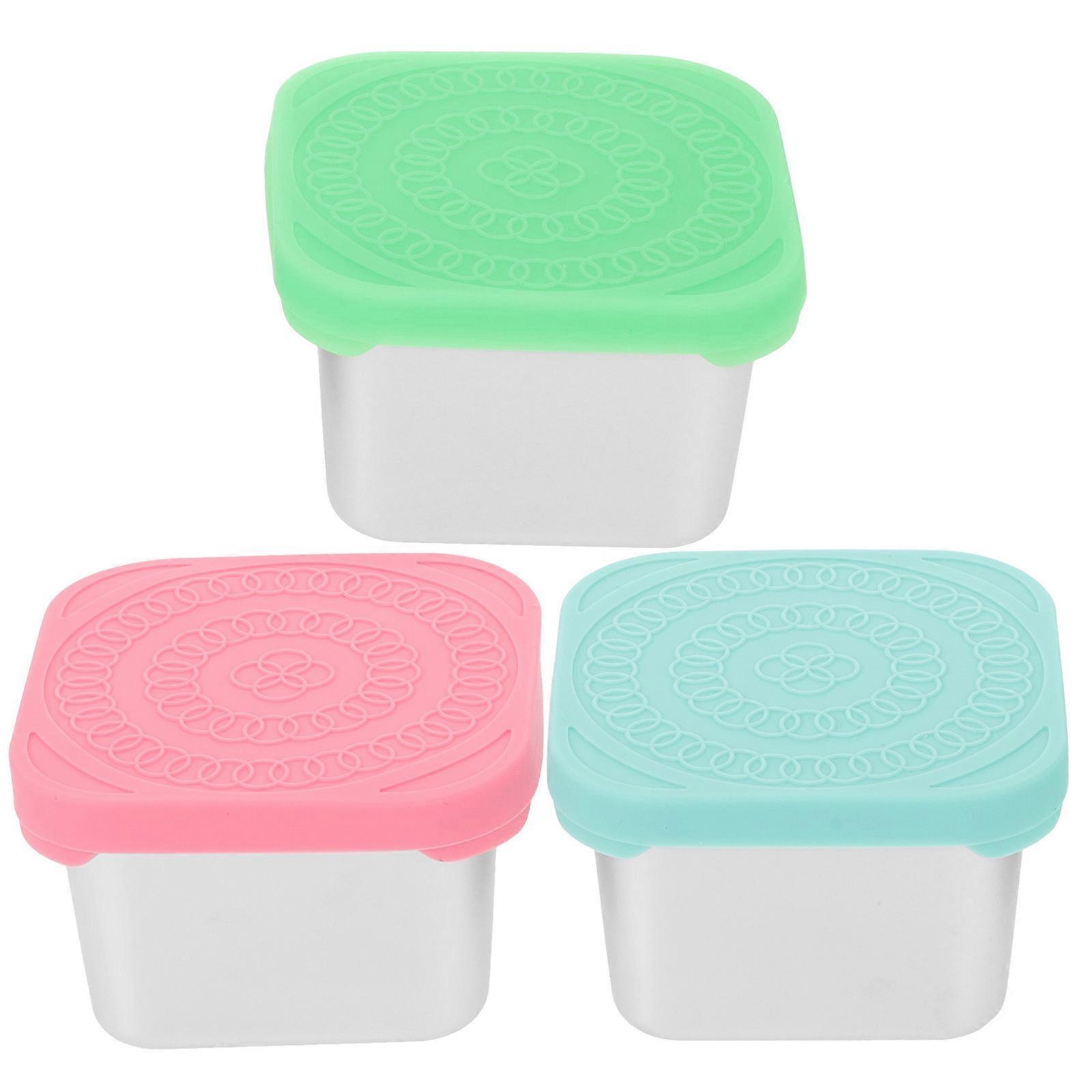 Récipients à collation en acier inoxydable pour sceller les aliments 9Pcs assortis