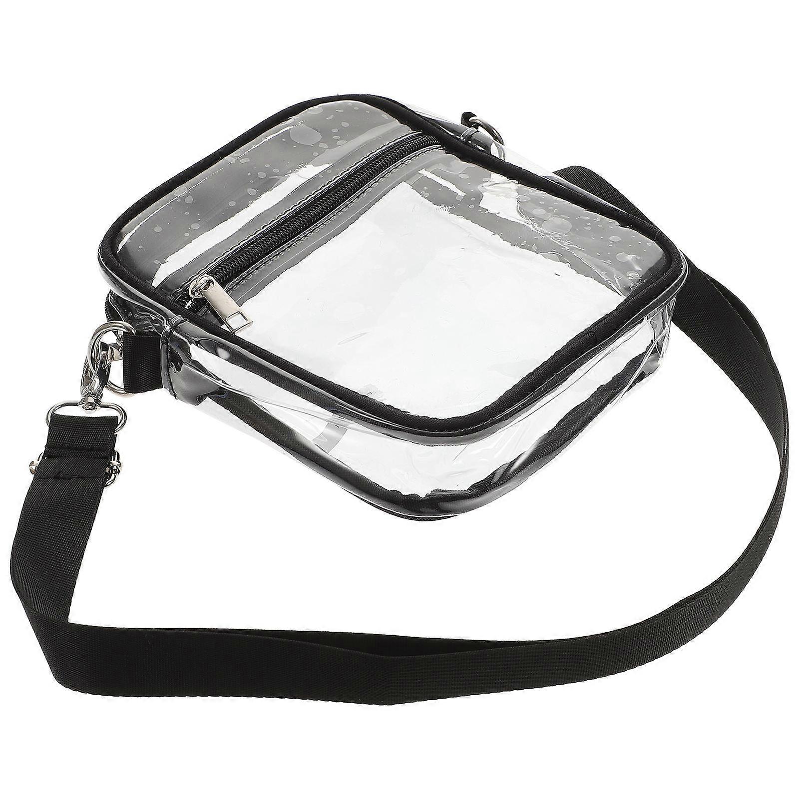 Phone Bag Crossbody Zipper Style for Storage Use with 4Pcs Transparent Bags