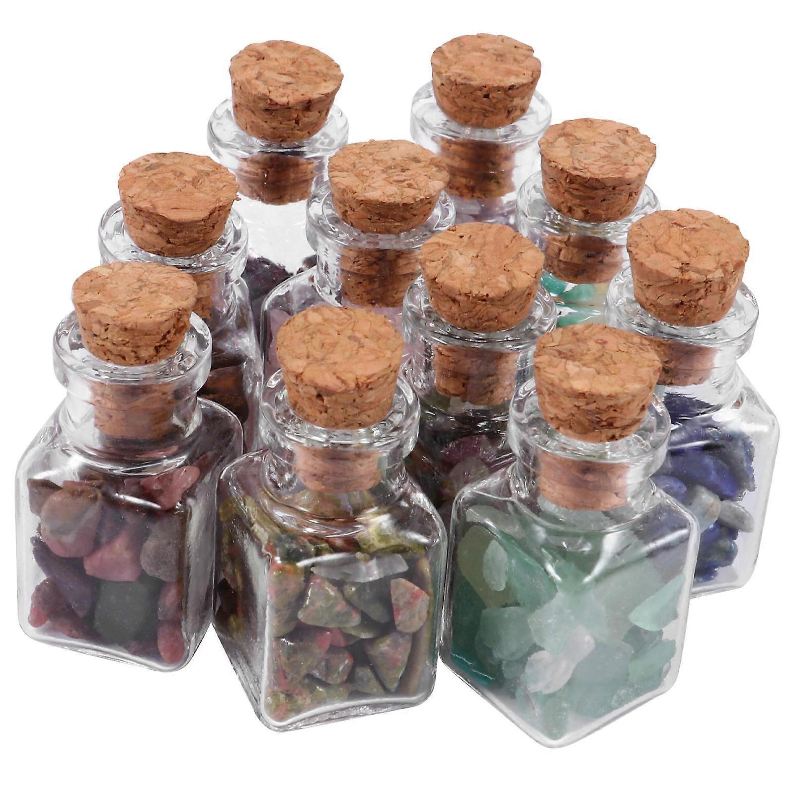 Assorted Color Mini Wishing Bottles Set with Cork Stopper for Home Decoration 60Sets