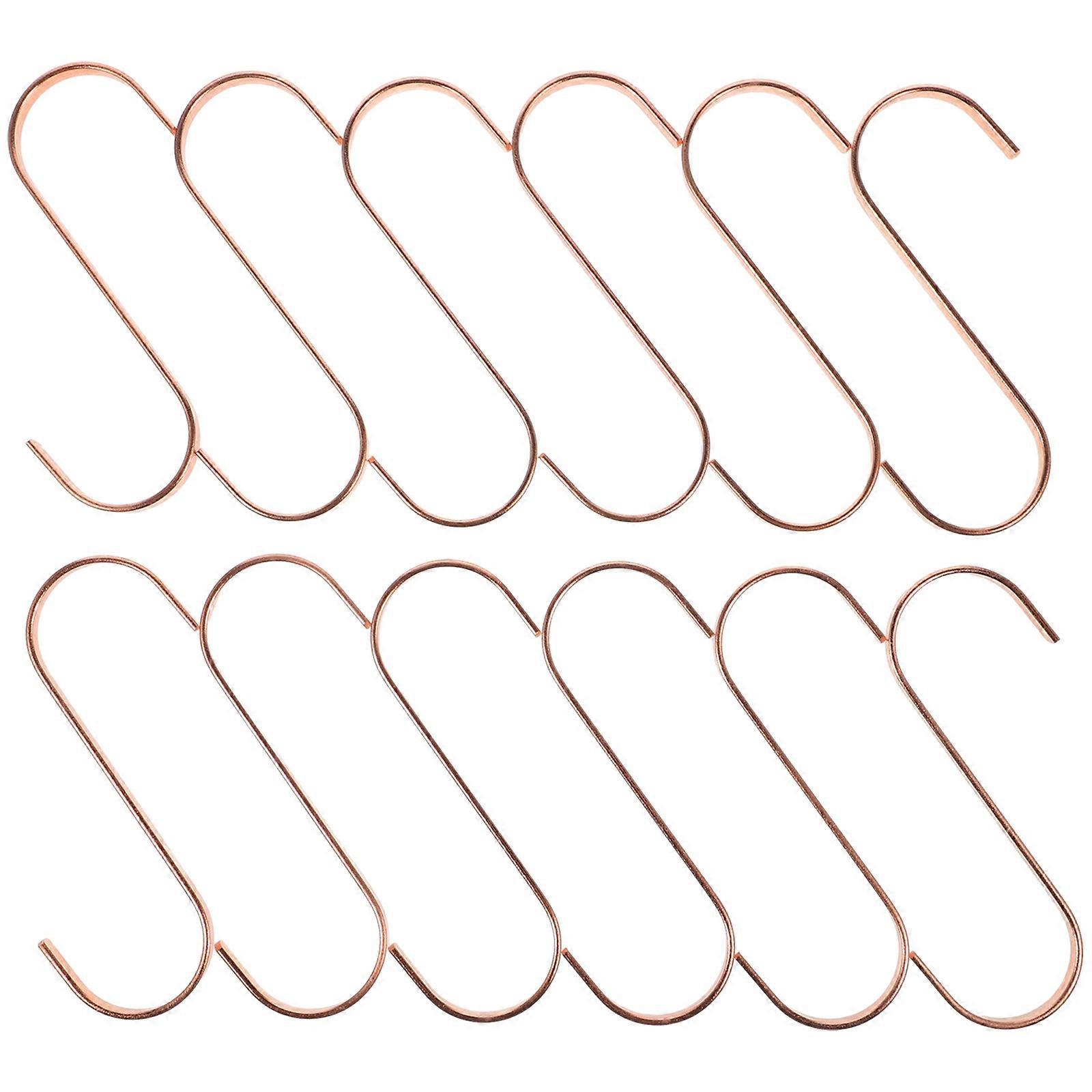 Stylish Hanging Hook In Rose Gold Ideal For Closet And Workshop Organization 24 Pcs