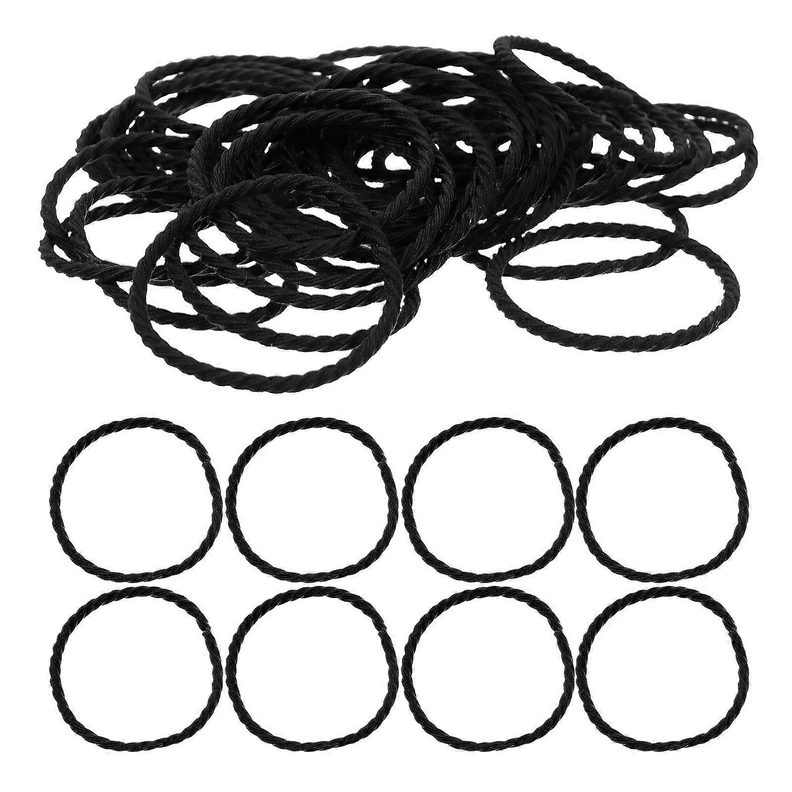 Binding Hair Tie Thick Hair Rope for High Elastic Use 80Pcs Black