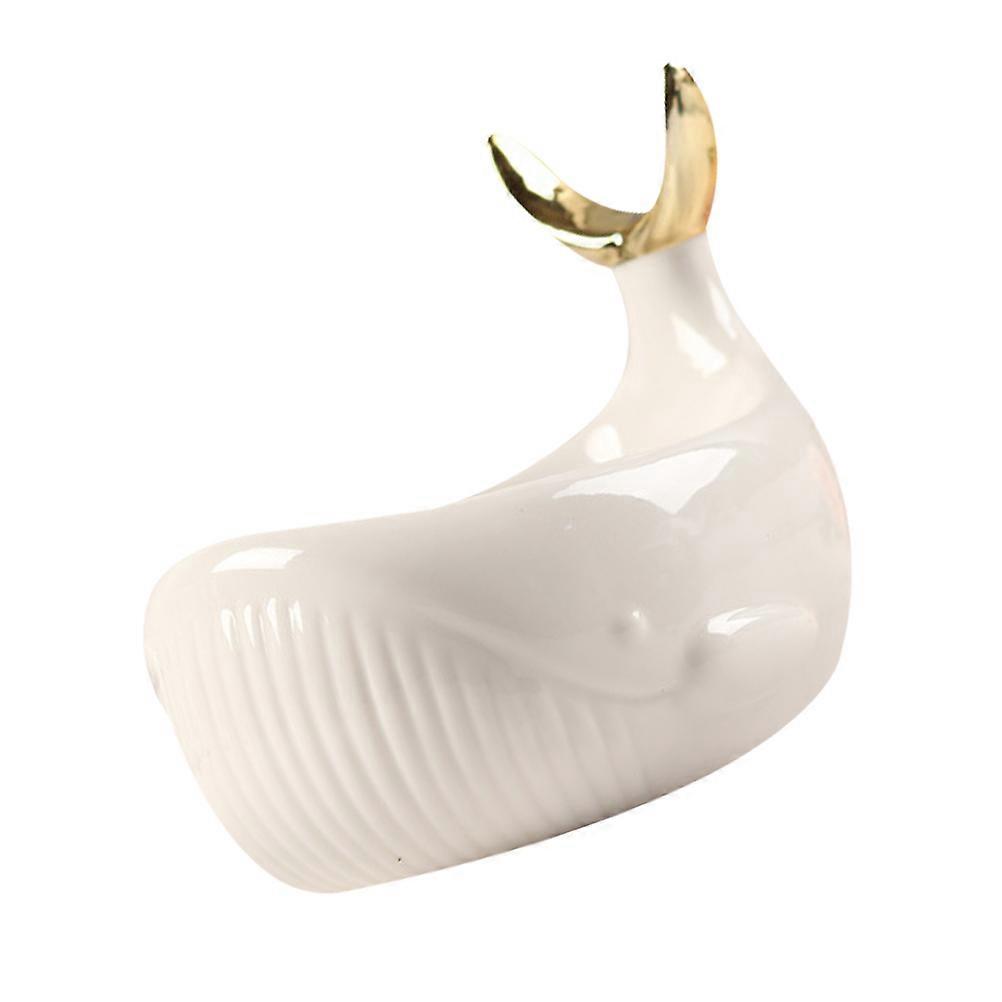 Delicate Ceramic Soap Holder Nordic Whale for Drain Soap Box 2Pcs