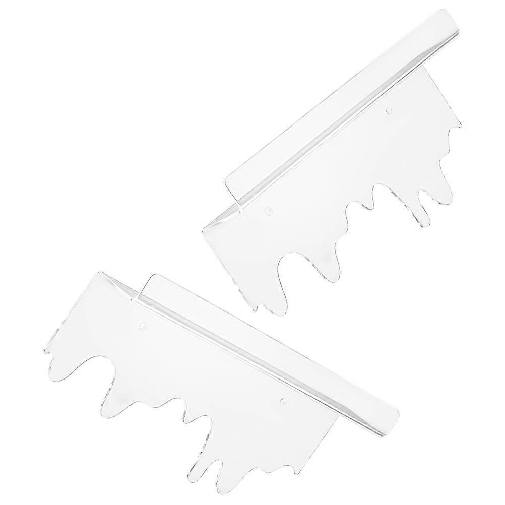 Wall Floating Shelf 4Pcs for Storage Transparent Plastic Wall-Mounted Shelf