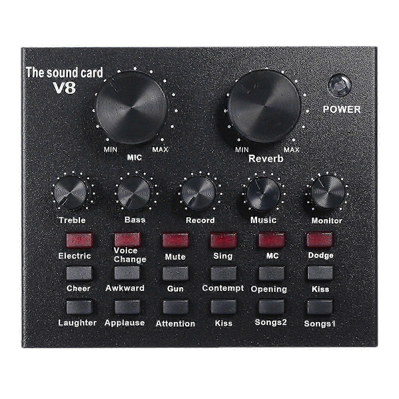 Live Sound Card Microphone Set 12 Effects Audio Recording Streaming Equipments
