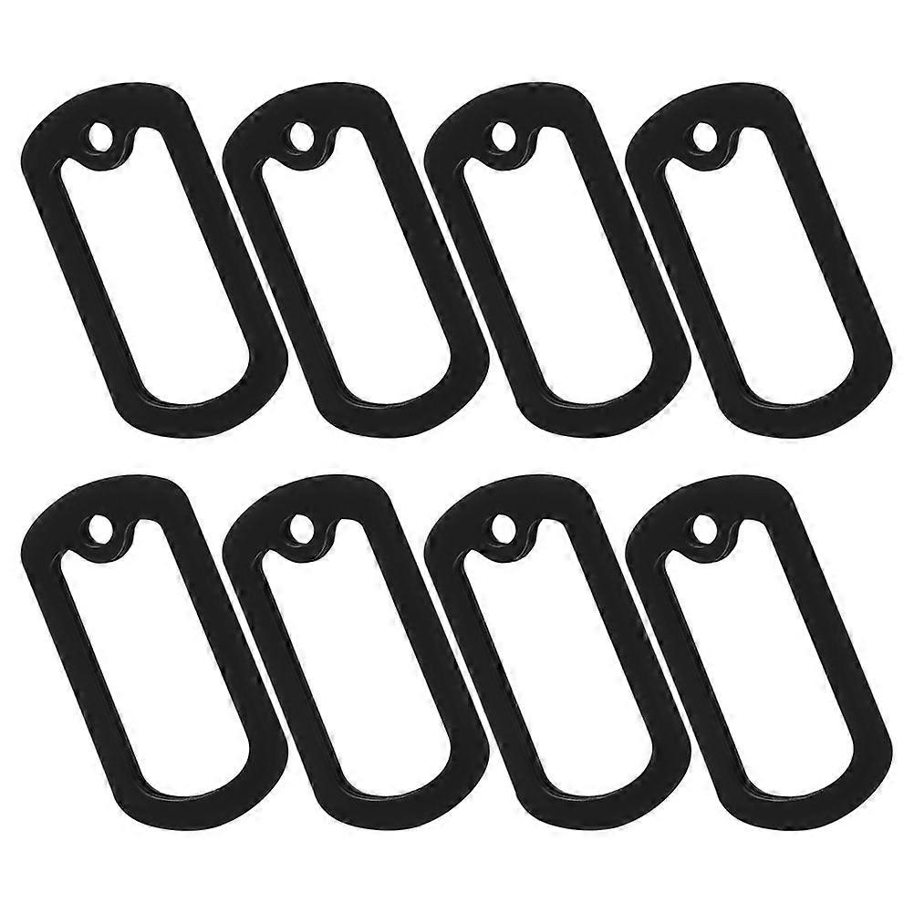 Dog Tag Silicone Protector for Noise Reduction 40Pcs Black Covers