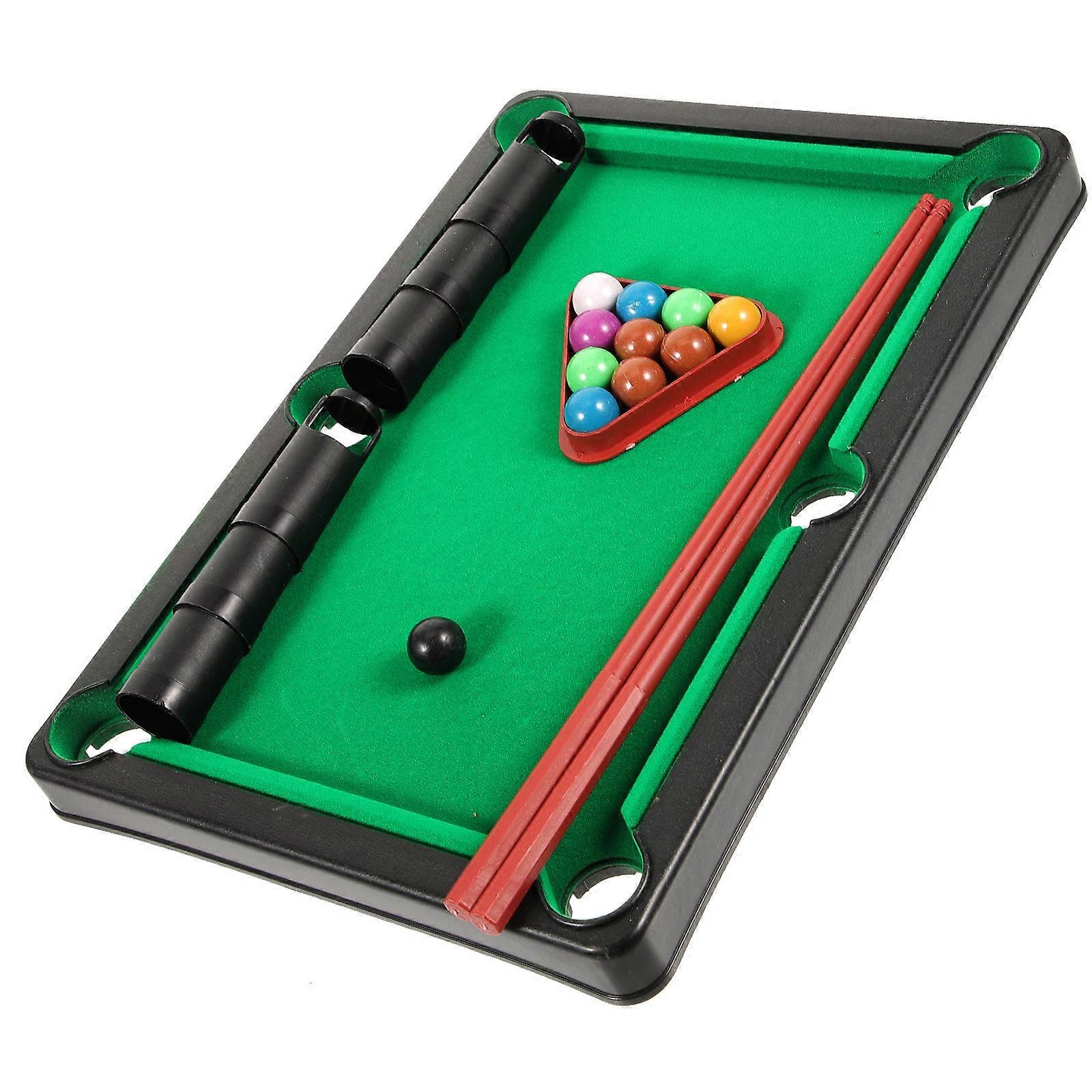 Kids Pool Table For Indoor Entertainment 10.6X7.5X8.3In Plastic Material Fine Motor Skill Development 3 Sets