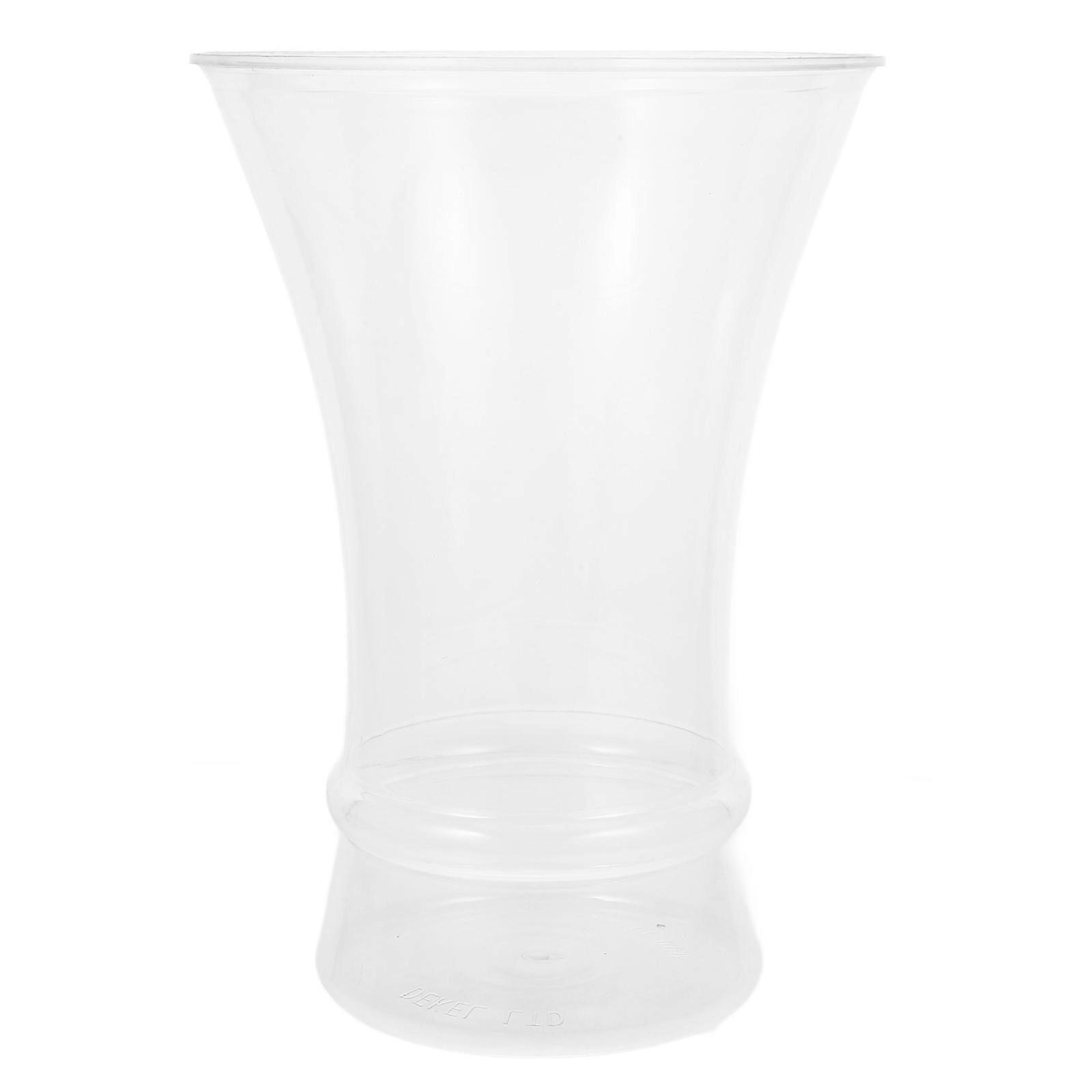 Plastic Flower Vase Simple Vase for Decoration 2Pcs Transparent Modern Design