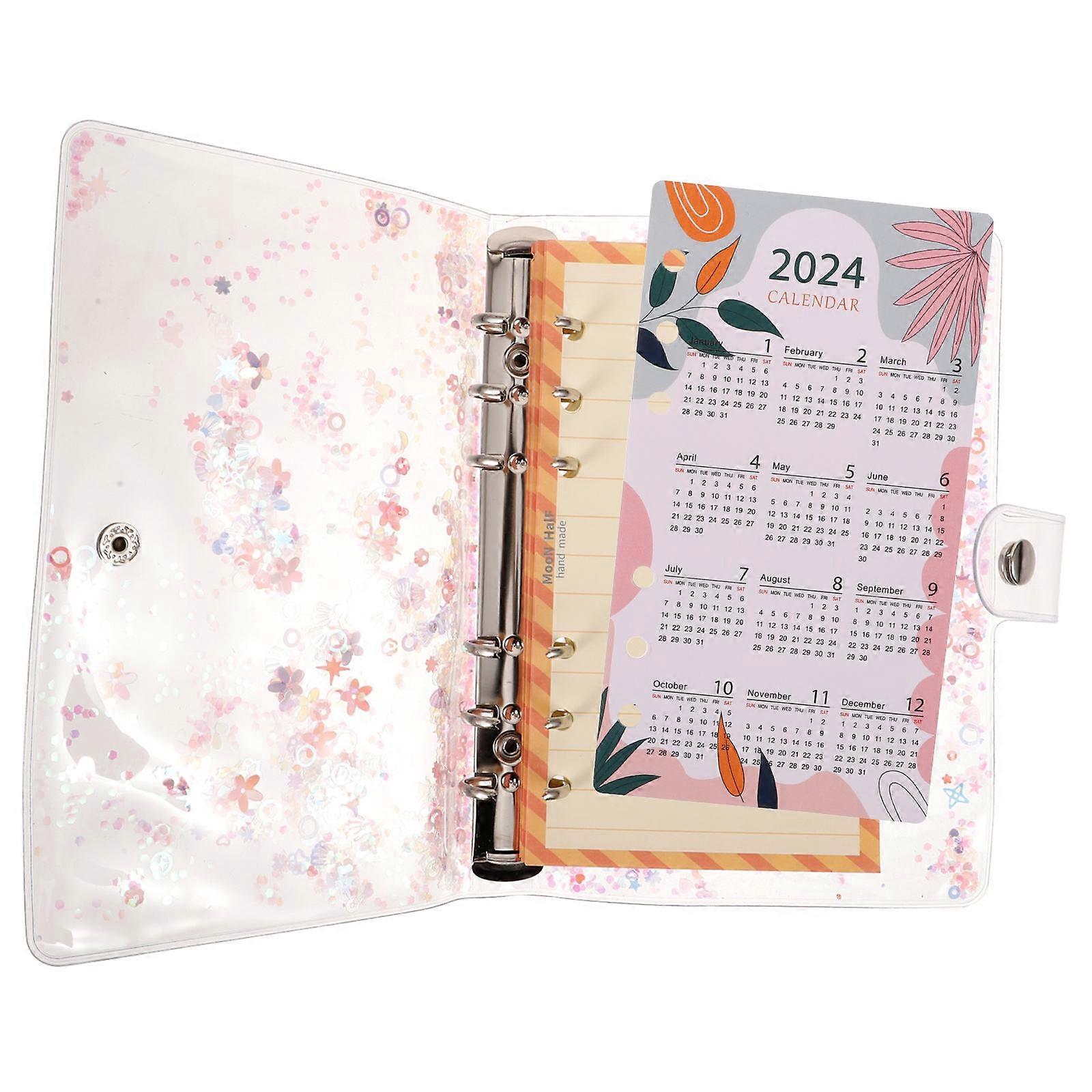 Binder Loose-Leaf Notebook 2 Sets For Students Office Assorted Color Rectangular Smooth Writing Portable Use