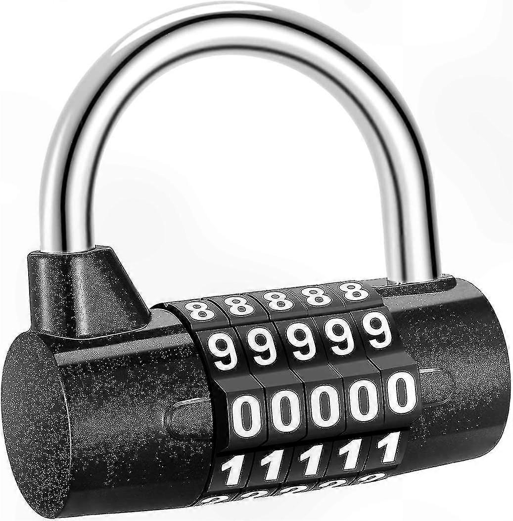Durable Zinc Alloy Padlock with Adjustable 5-Digit Combination Code for Outdoor Use