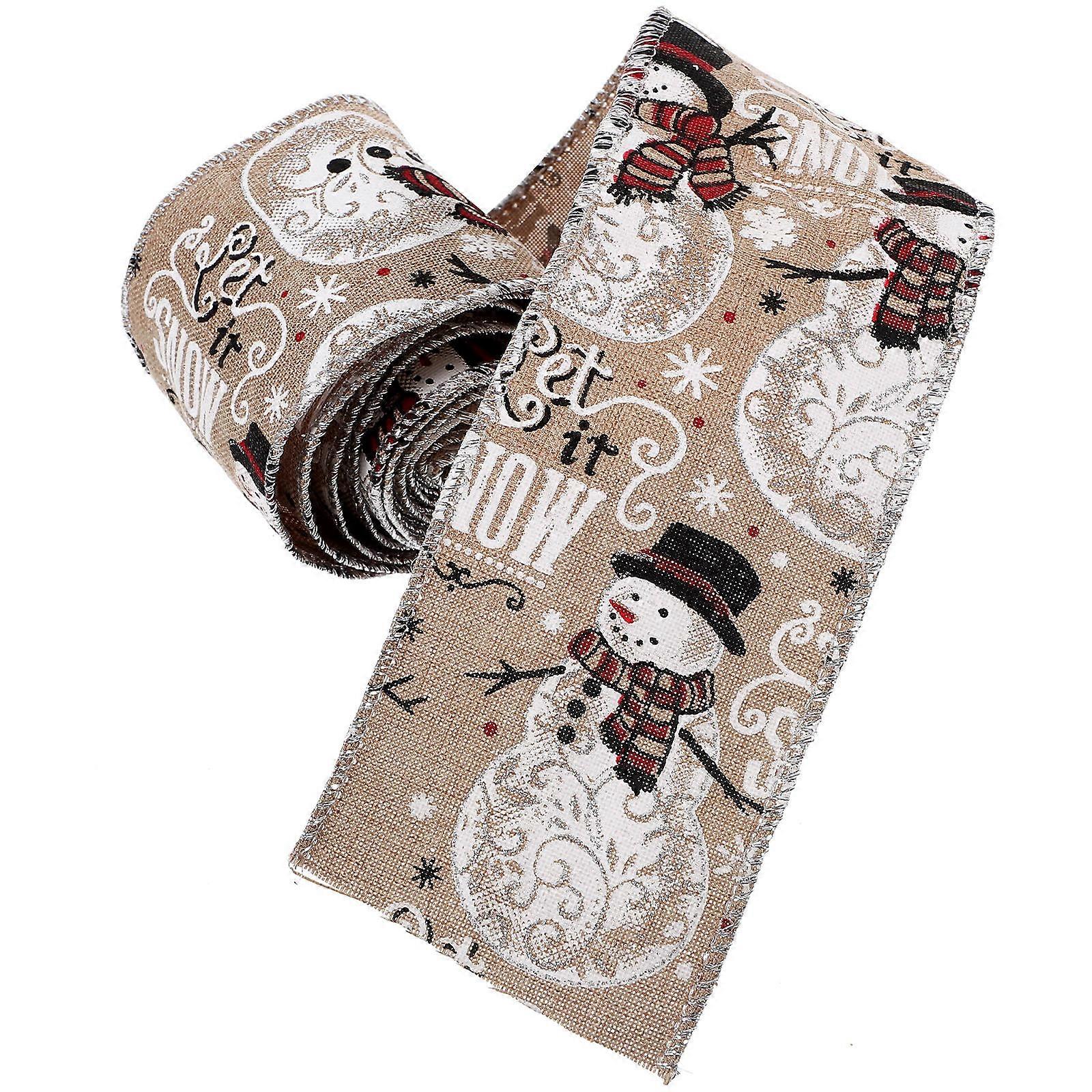 Decorative Ribbon Christmas Ribbon for Decor 1 Roll Xmas Party