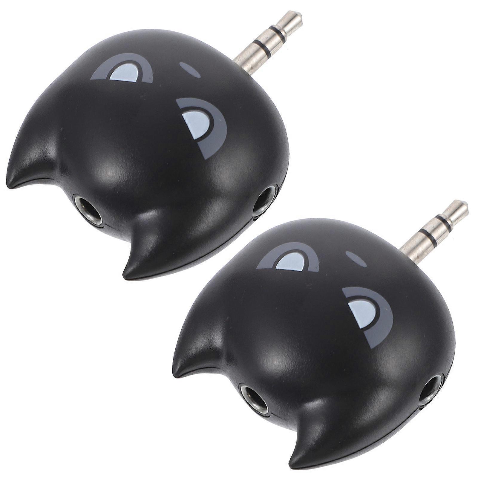 Headphone Audio Splitter Connector for Computer Use 4Pcs Plastic Adapter