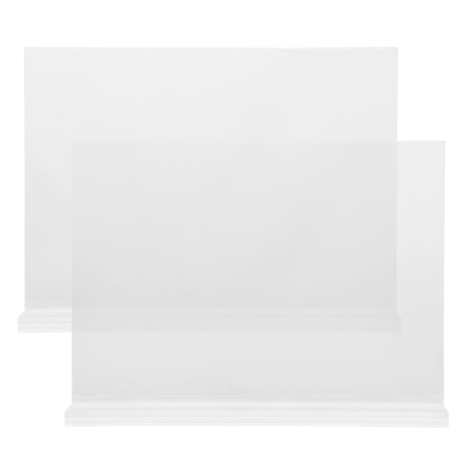 2Pcs Acrylic Sign Holder Menu Display Stand For Weddings And Celebrations In Transparent Design