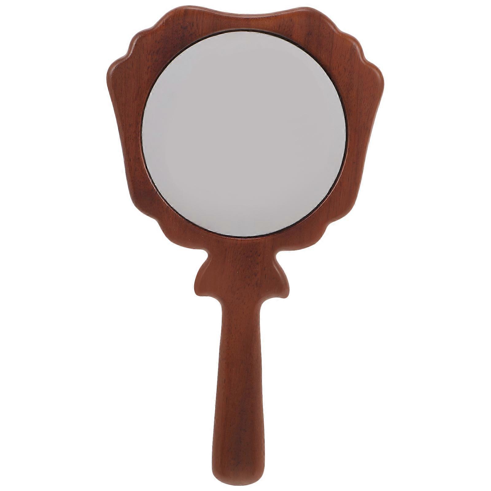 Makeup Mirror 5Pcs Hand Mirror Designed For Makeup Artists Beauty Salons Brown Handheld Design Precision Work