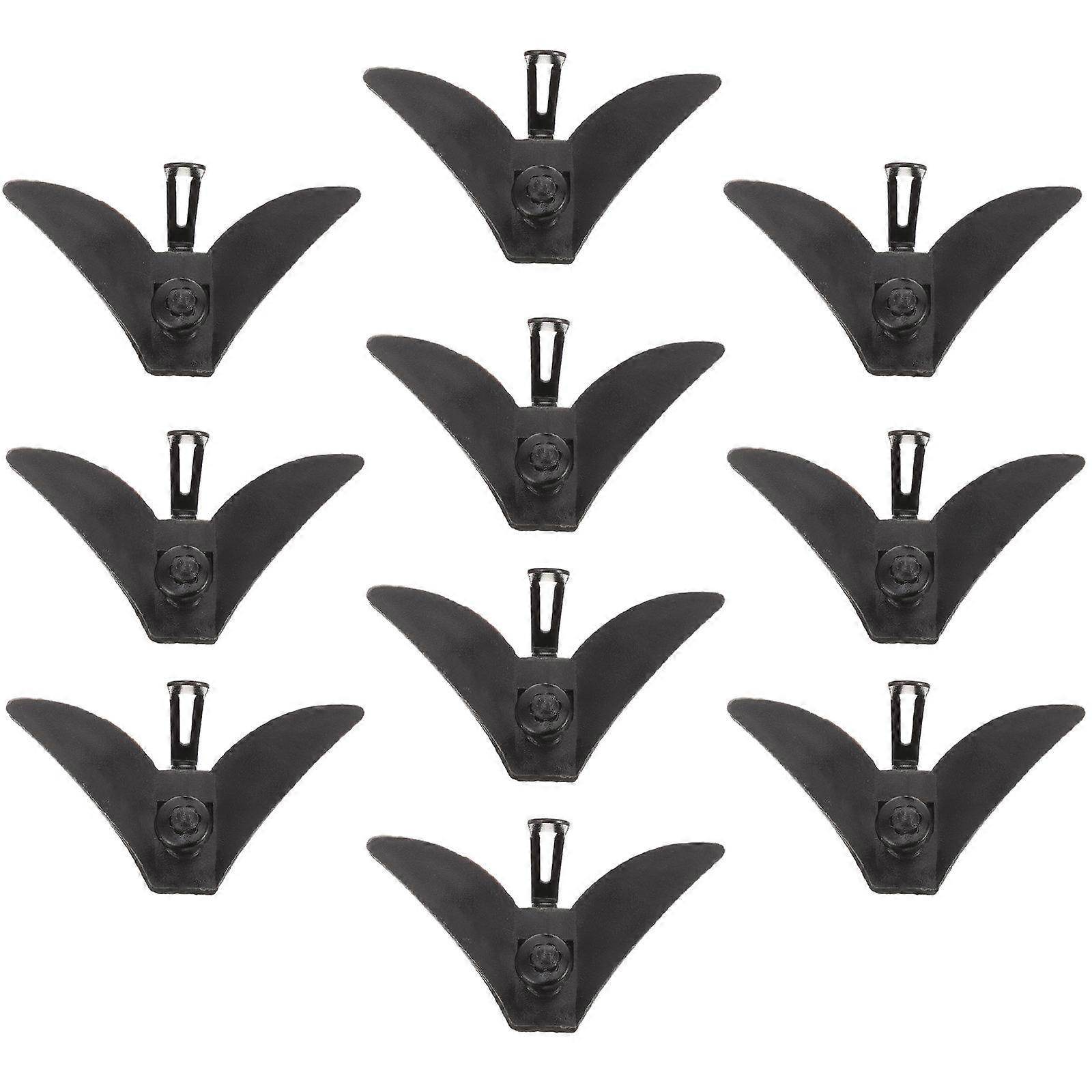 Decorative Tie Clips For Men 50 Pcs Rectangular Shape Black Metal Secure Tie 5.5X3 Cm