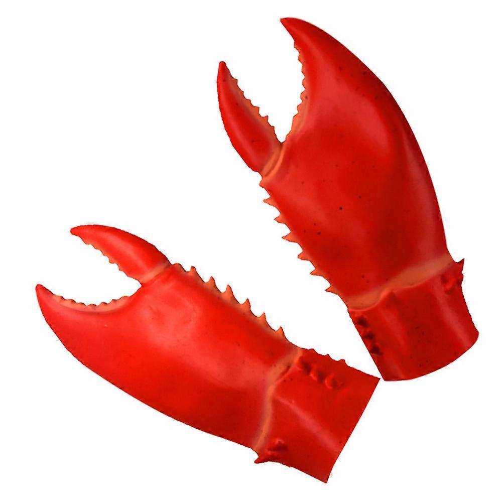 Costume Claws Crab Claw Gloves Halloween Parties Stage Performance Red Latex for 1 Pair
