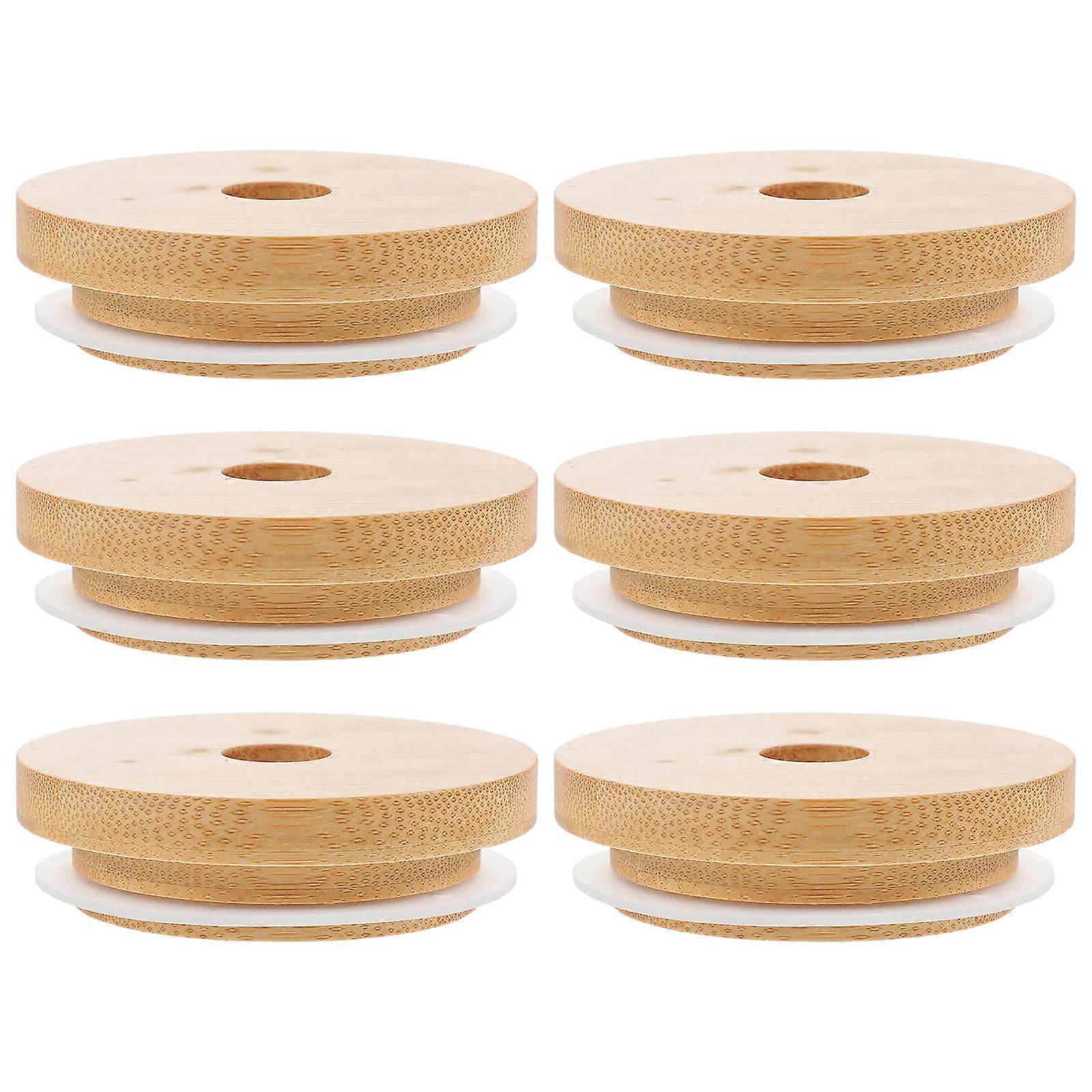 30 Pcs Jar Covers Airtight Sealing Lids For Food Storage Tanks Round Reusable Straw Compatible