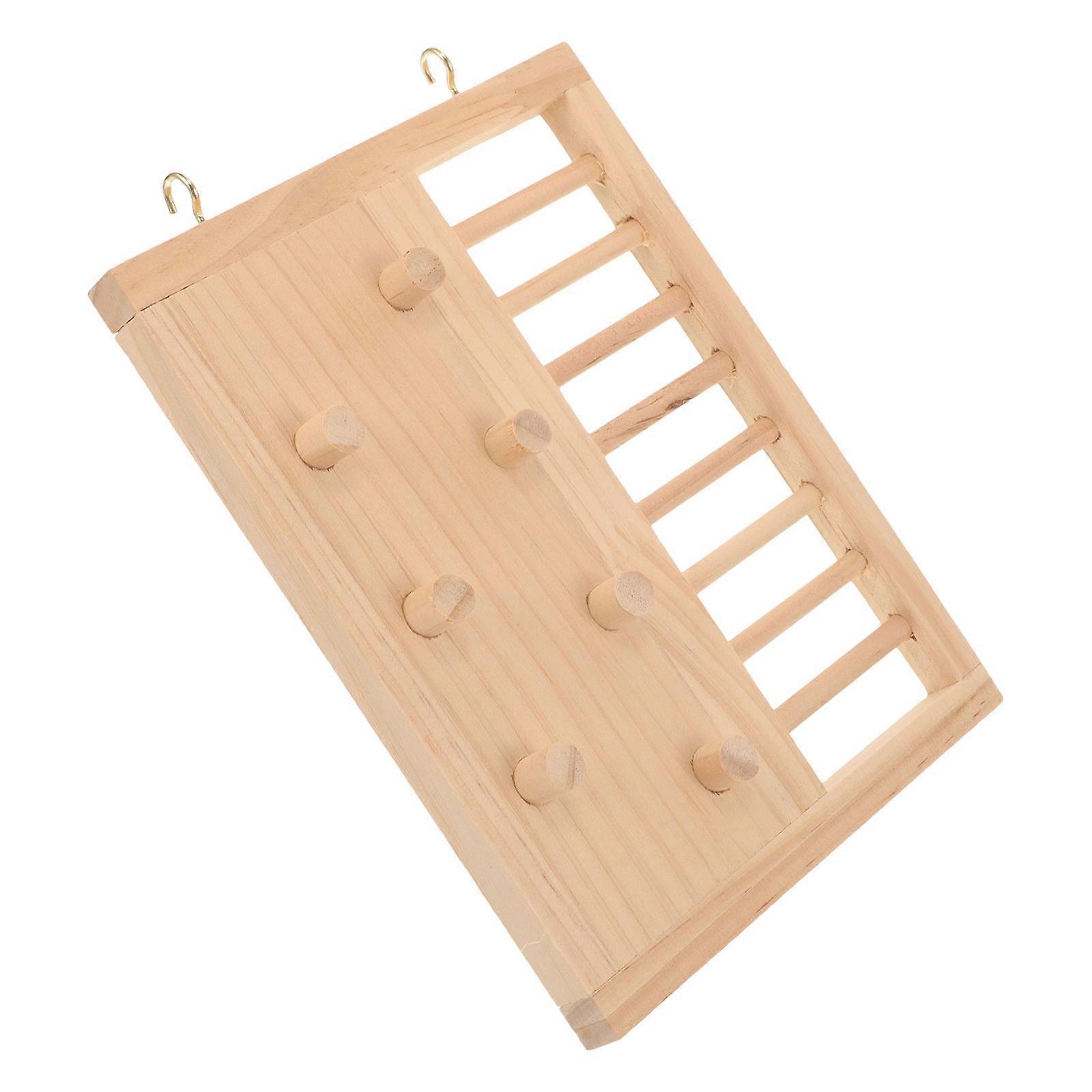 4Pcs Khaki Hamster Ladder Climbing Toy For Guinea Pigs And Rats 18X14X2.5CM Promoting Active Exercise