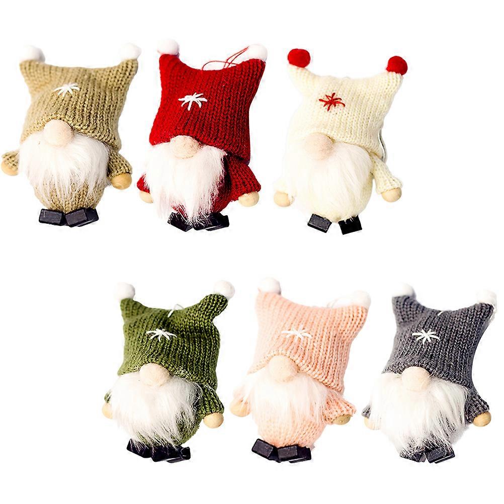 Christmas Decoration Wool Hanging Doll for Decor 24Pcs Assorted