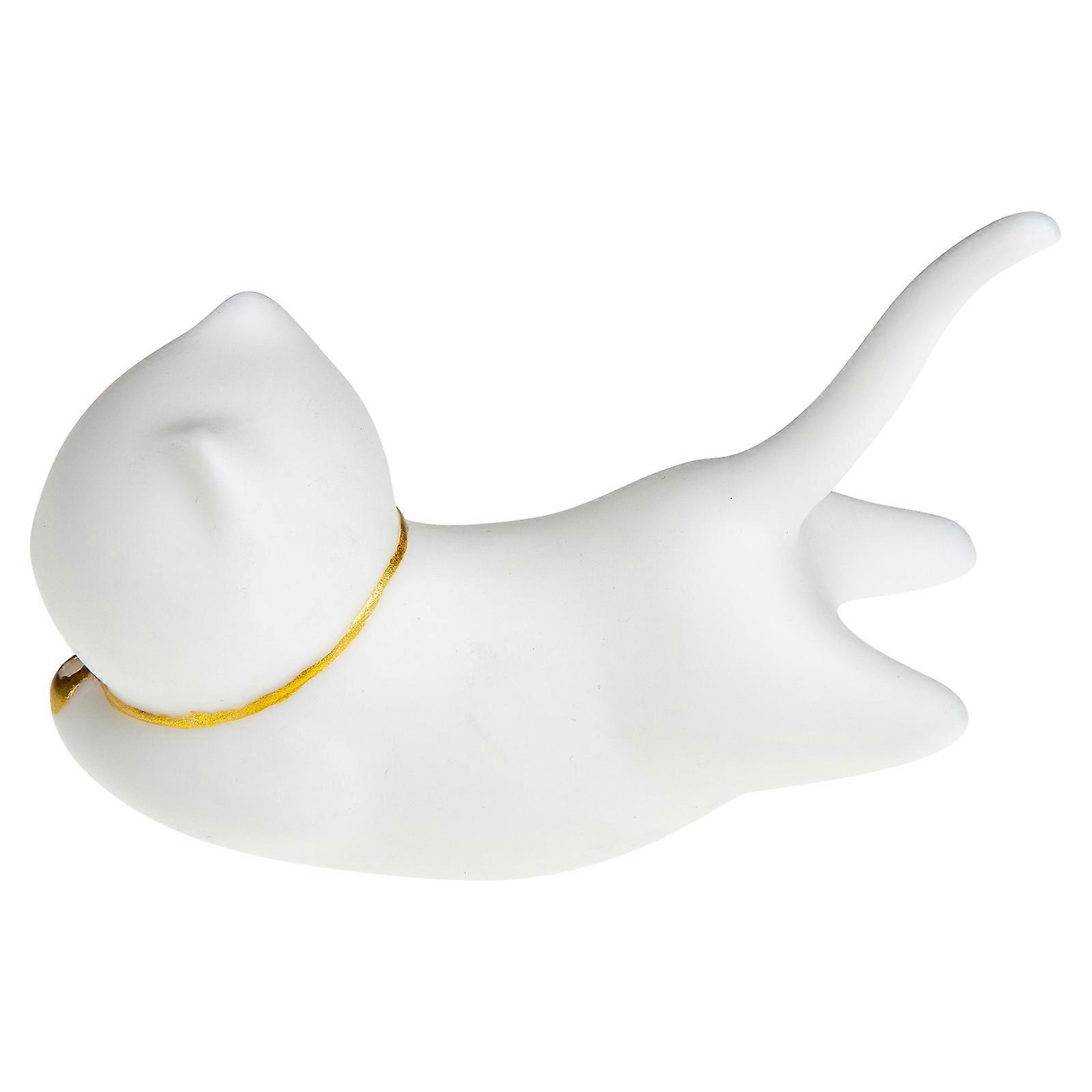 Versatile White Cat Incense Burner Ideal For Desktop Decoration And Meditation With Compact Size 2Pcs