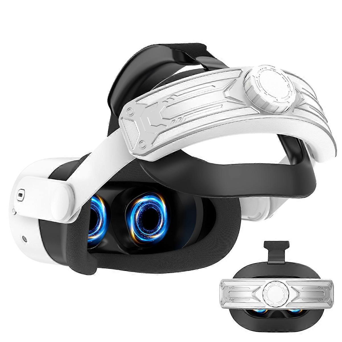 VR Head Strap for Quest 3S Elite Strap Enhanced Support Silver
