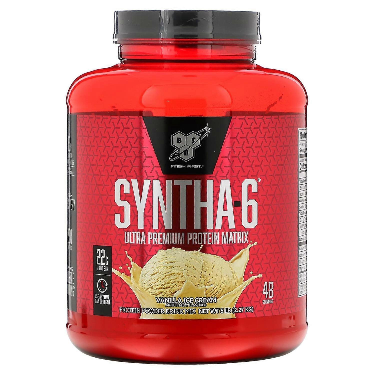 BSN, Syntha-6, Ultra Premium Protein Matrix, Vanilla Ice Cream, 5 lb (2.27 kg)