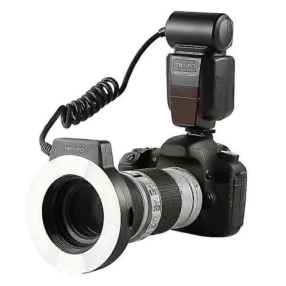 Pour Triopo Tr15ex Macro Ring TTL Flash Light avec 6 adaptateurs de tailles différentes pour Nikon Ittl Blac