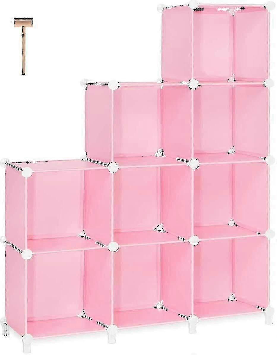 مكعب تخزين 9 مكعب خزانة منظم التخزين الرفوف مكعبات منظم Diy Bookshelf خزانة الكتب البلاستيك مكعب الرف