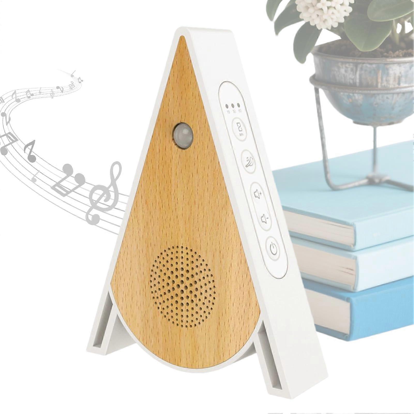Bird Sound Machine Triangular Sensor Chirping Sound Box With Timer Portable Compact For Travel Dorm Office