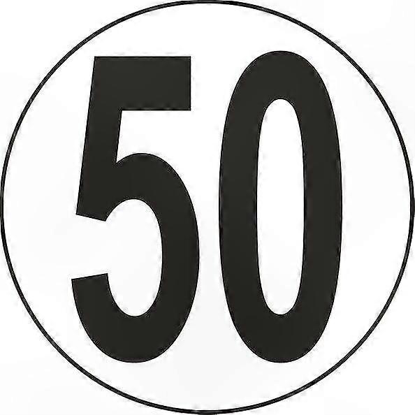 Macaron Tractor Sticker 50 km/h Speed Limit Disc for Trucks