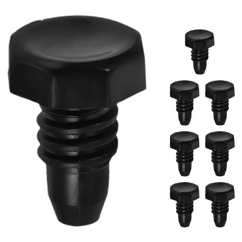 8pcs protecteurs d’extrémité de queue : 2.2x1.5cm en plastique noir Couvercles de queue de tige de billard - Remplacement des embouts cylindriques pour la protection du snooker et de la queue de billard