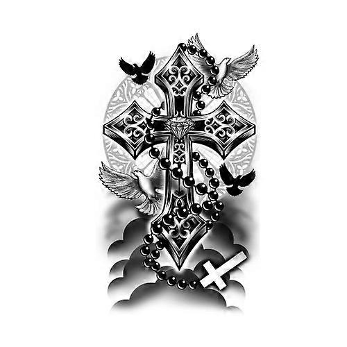 Fiestas Guirca Cross Temporary Tattoo