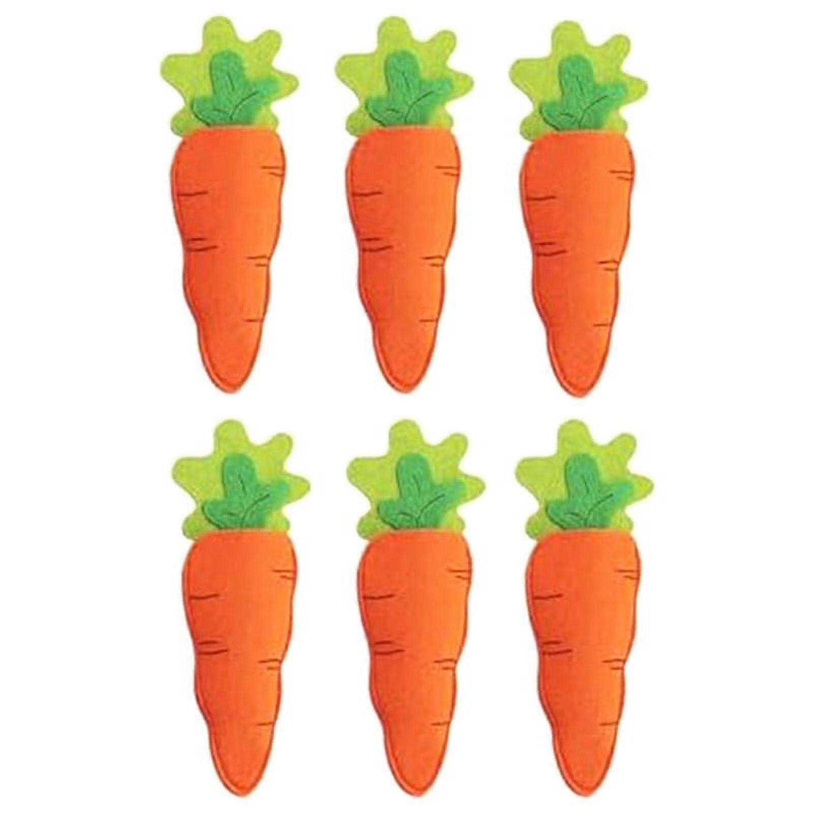 6Pcs Easter Tableware Utensil Holder,Carrot Knifes and Fork Bag Dining Room Table Decor,Easter Table Decoration for Fork